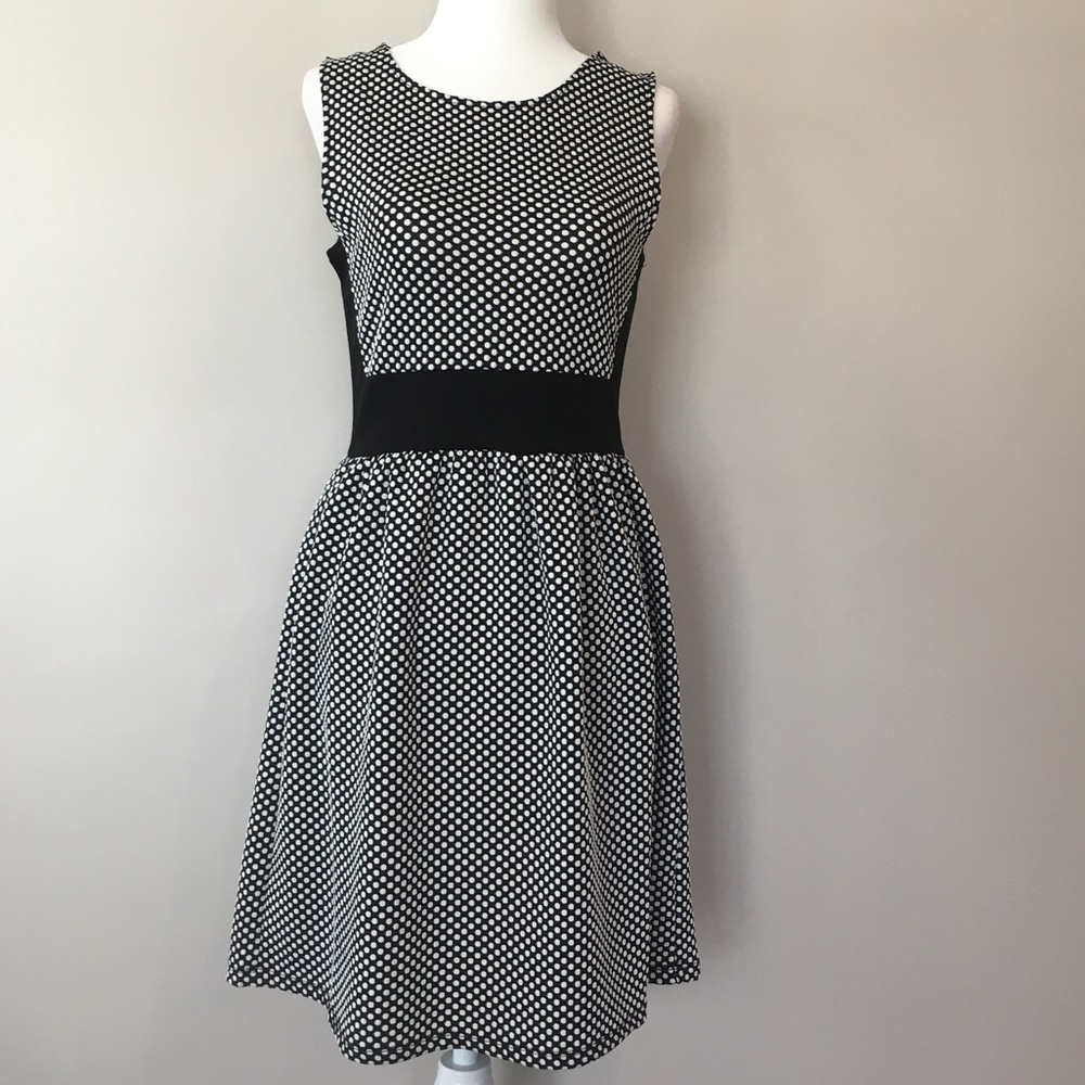 NWT Black and White Polka Dot Dress